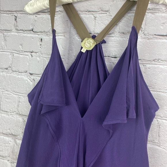 Tea and Honey Brand Size Small 100% Silk Purple Racerback Tank Blouse EUC - Picture 2 of 6